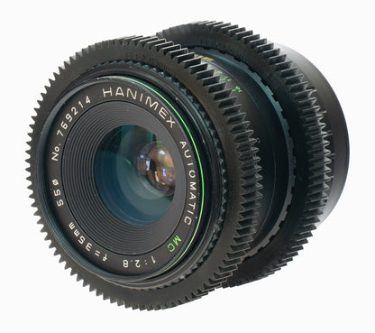 Hanimex Automatic MC 35mm F2.8 Cine Mod Prime Wide Angle Lens | Sony E - mount! - TerPhoto Store