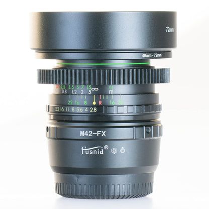 Hanimex MC Automatic 28mm F2.8 Cine Mod Prime Wide Angle Lens | Fujifilm FX! - TerPhoto Store