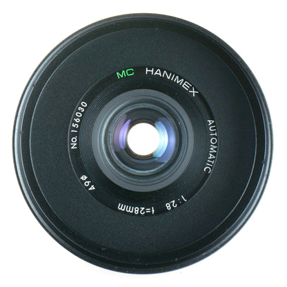 Hanimex MC Automatic 28mm F2.8 Cine Mod Prime Wide Angle Lens | Fujifilm FX! - TerPhoto Store