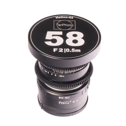 Helios 44 2/58 KMZ Prime Cine Mod Lens For Filmmaking | Sony E - mount! 58mm F2! - TerPhoto Store