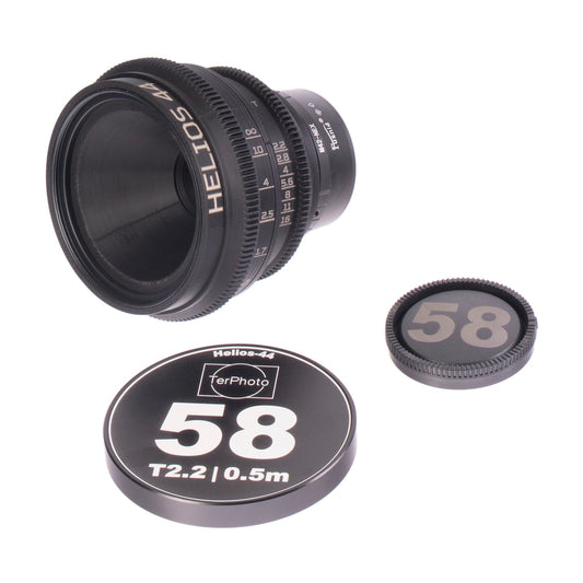 Helios 44 58mm T2.2 Prime Cine Lens w/ New Housing – Sony E Full Frame Ready! - TerPhoto Store