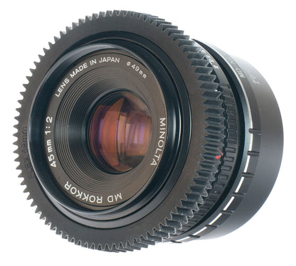 Minolta MD Rokkor 45mm F2 Cine Mod Lens w/ Anamorphic Bokeh For Sony E-mount! - TerPhoto Store