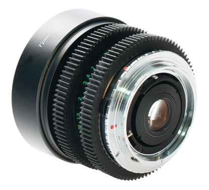 Mirage MC Macro 28mm F2.8 Cine Mod Wide Prime w/ Anamorphic Bokeh | Canon EF - TerPhoto Store