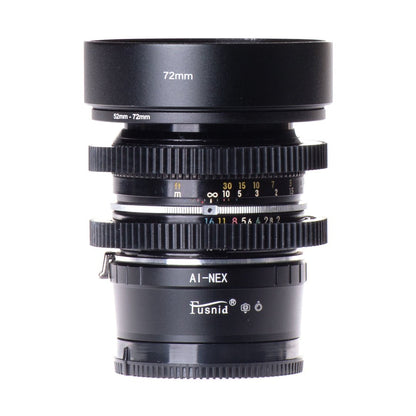 Nikon Nikkor 50mm F2 Cine Mod Prime Portrait Lens | Sony E - mount! - TerPhoto Store