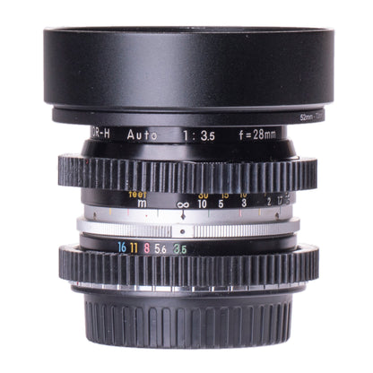 Nikon Nikkor-H Auto 28mm F3.5 Cine Mod Wide Angle Prime Lens | Canon EF mount! - TerPhoto Store