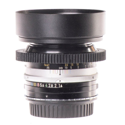 Nikon Nikkor-S.C Auto 50mm F1.4 Cine Mod Lens w/ Anamorphic Bokeh For Canon EF! - TerPhoto Store
