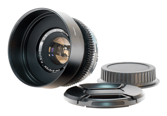 Olympus OM F. Zuiko Auto-S 50mm F1.8 Cine Mod w/ Anamorphic Bokeh | Canon EF! - TerPhoto Store