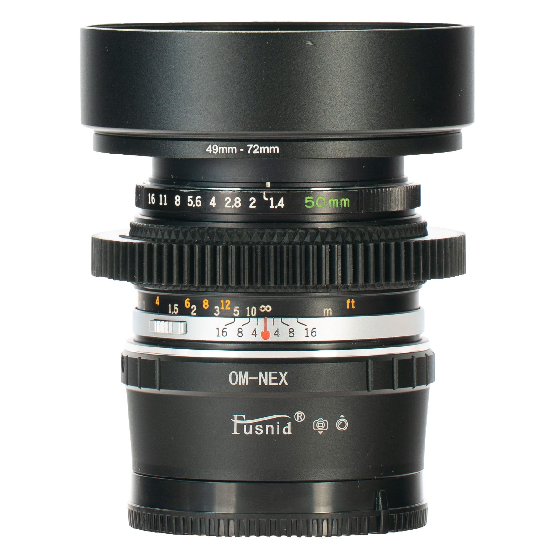 Olympus OM G. Zuiko Auto - S 50mm F1.4 Cine Mod Prime Portrait Lens | Sony E - mount - TerPhoto Store