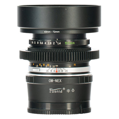 Olympus OM G. Zuiko Auto - S 50mm F1.4 Cine Mod Prime Portrait Lens | Sony E - mount - TerPhoto Store