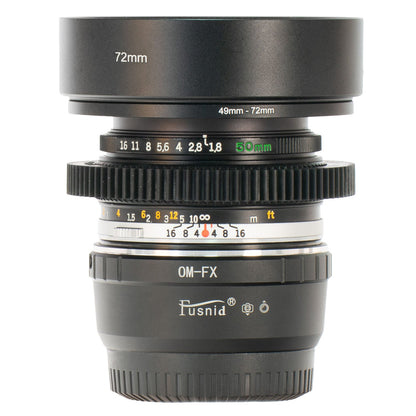 Olympus OM Zuiko MC Auto-S 50mm F1.8 w/ Orange Anamorphic Bokeh & Flare | FX! - TerPhoto Store