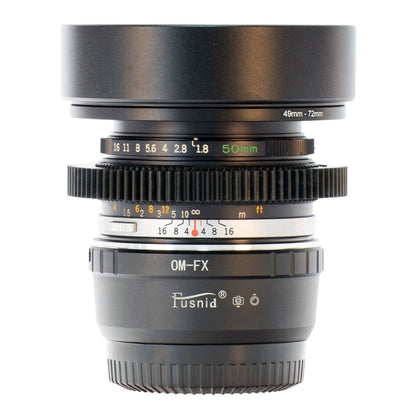 Olympus Zuiko MC Auto-S 50mm F1.8 Cine Mod Portrait Prime Lens | Fujifilm X - TerPhoto Store