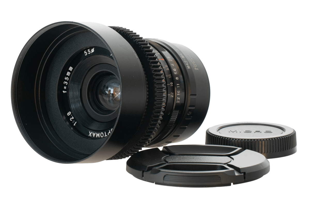Optomax Auto 35mm F2.8 Cine Mod Lens w/ Neutral Anamorphic Bokeh & Flare | M4/3! - TerPhoto Store
