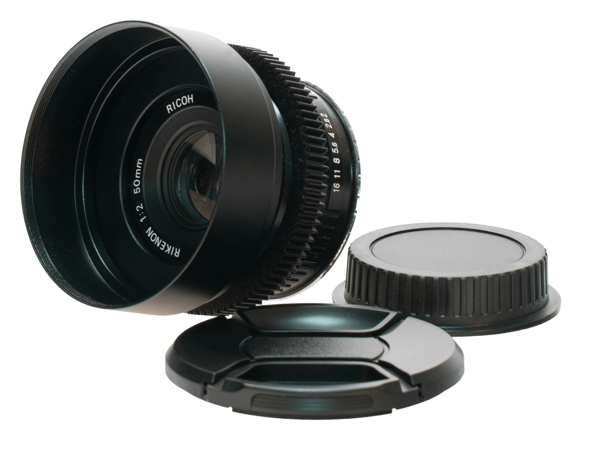 Ricoh Rikenon 50mm F2 Cine Mod Portrait Prime w/ Anamorphic Bokeh | Canon EF! - TerPhoto Store