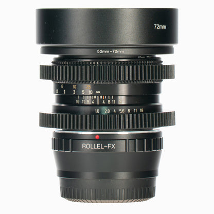 Rollei HFT Planar 50mm F1.8 Vintage Cine Mod Prime Portrait Lens | Fujifilm X - TerPhoto Store