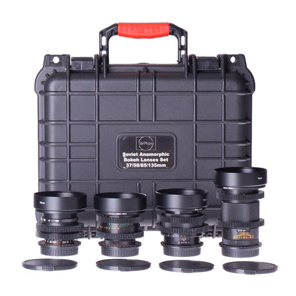 Soviet 37/58/85/135mm Cine Mod Set w/ Anamorphic Bokeh & Blue Flare | Canon EF! - TerPhoto Store