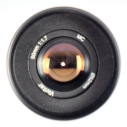 Vivitar 50mm F1.7 Cine Mod Lens w/ Anamorphic Bokeh & Orange Flare For Canon EF! - TerPhoto Store