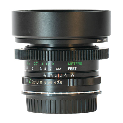 Vivitar Wide Angle MC 28mm F2.8 Cine Mod w/ Anamorphic Bokeh & Flares | Canon EF - TerPhoto Store