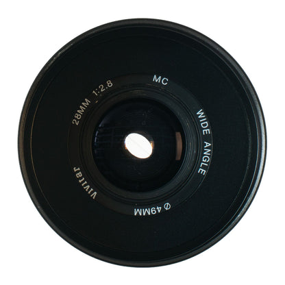Vivitar Wide Angle MC 28mm F2.8 Cine Mod w/ Anamorphic Bokeh & Flares | Canon EF - TerPhoto Store