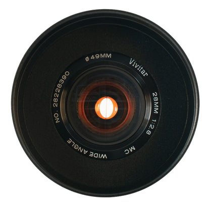 Vivitar Wide-Angle MC 28mm F2.8 w/ Orange Anamorphic Bokeh & Flare | Sony E! - TerPhoto Store