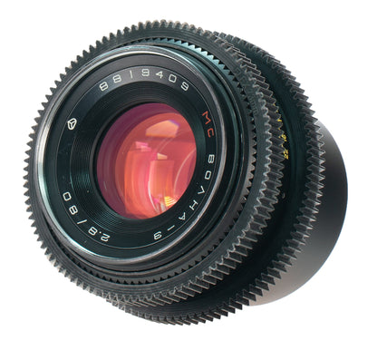 Volna - 3 MC 80mm F2.8 Cine Mod Biometar Copy Serviced Lens For Canon EF Mount! - TerPhoto Store