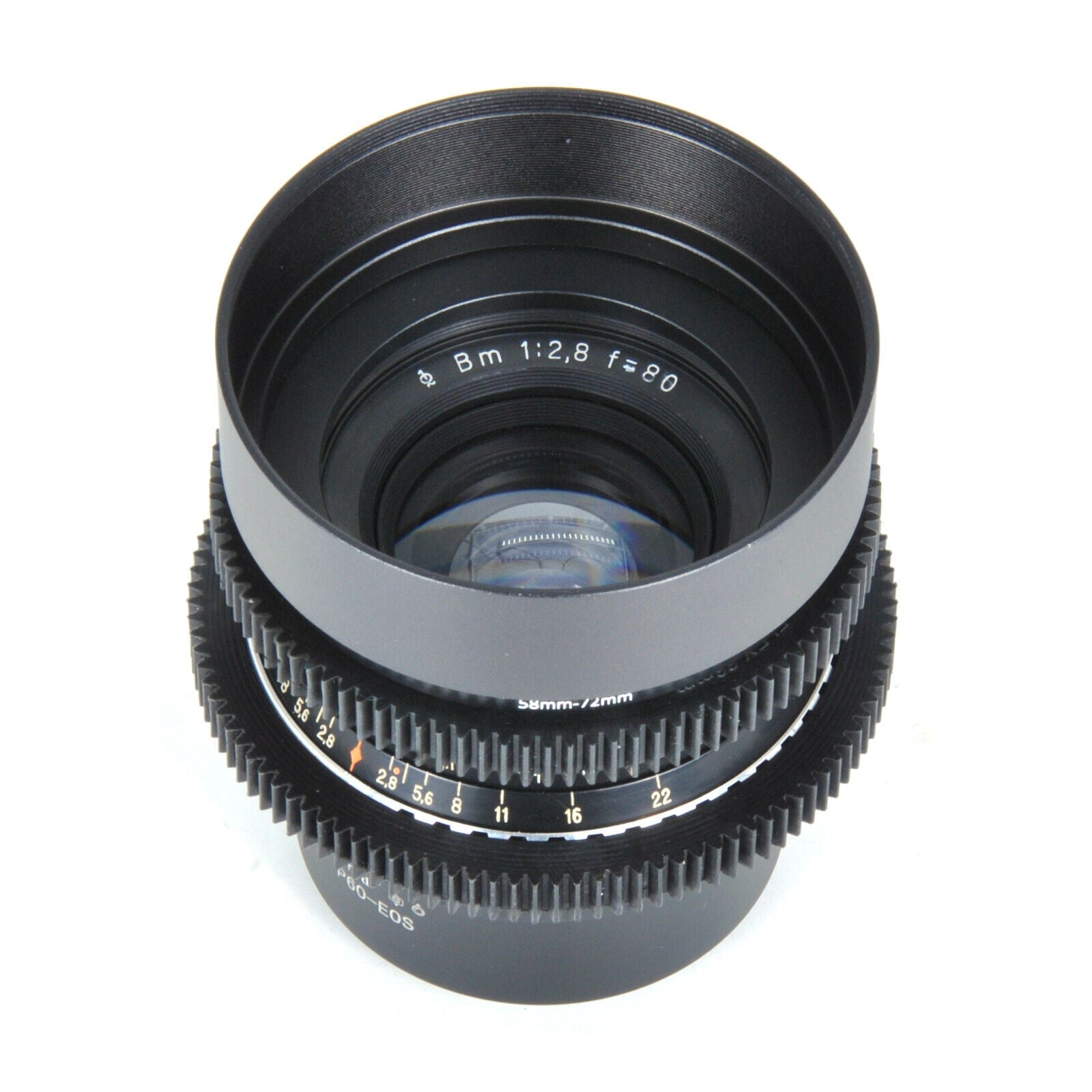 Carl Zeiss ausJENA Bm (Biometar) 80mm F2.8 Cine Modded Prime Lens For Canon EF! - TerPhoto Store