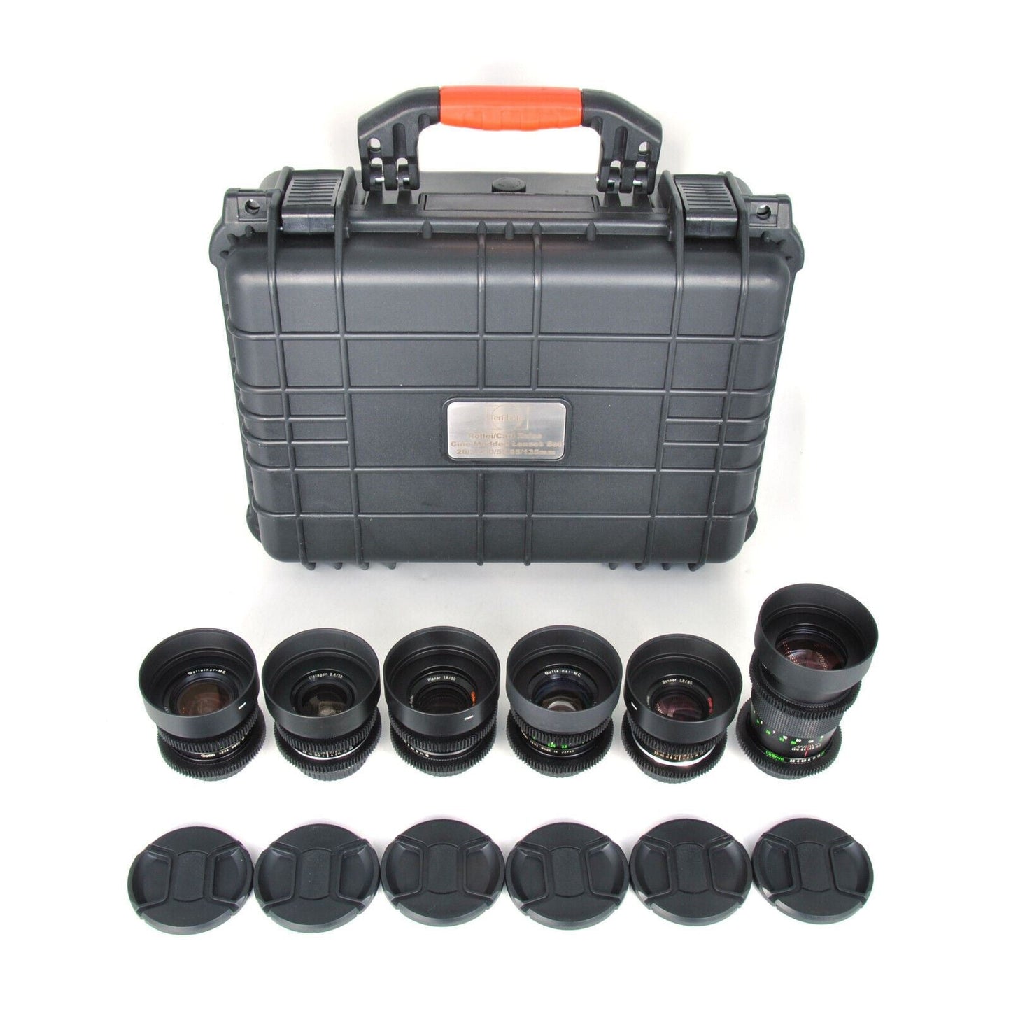 Carl Zeiss/Rollei 28/35/50/55/85/135mm Cine Modded Set For Canon EF w/ Case! - TerPhoto Store