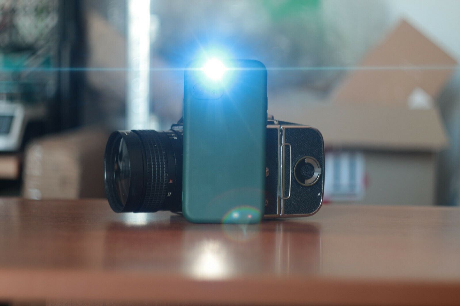 Helios-44M-4 58mm F2 Cine w/ Blue Anamorphic Bokeh/Flares