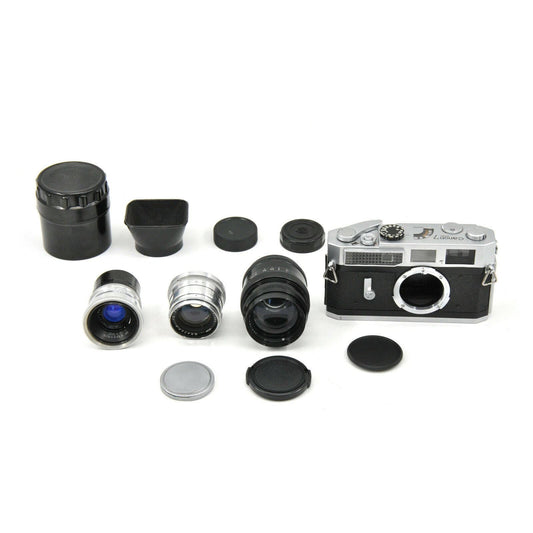 Serviced Canon-7 M39 Rangefinder FIlm Camera w/ 3 Lenses Set! - TerPhoto Store